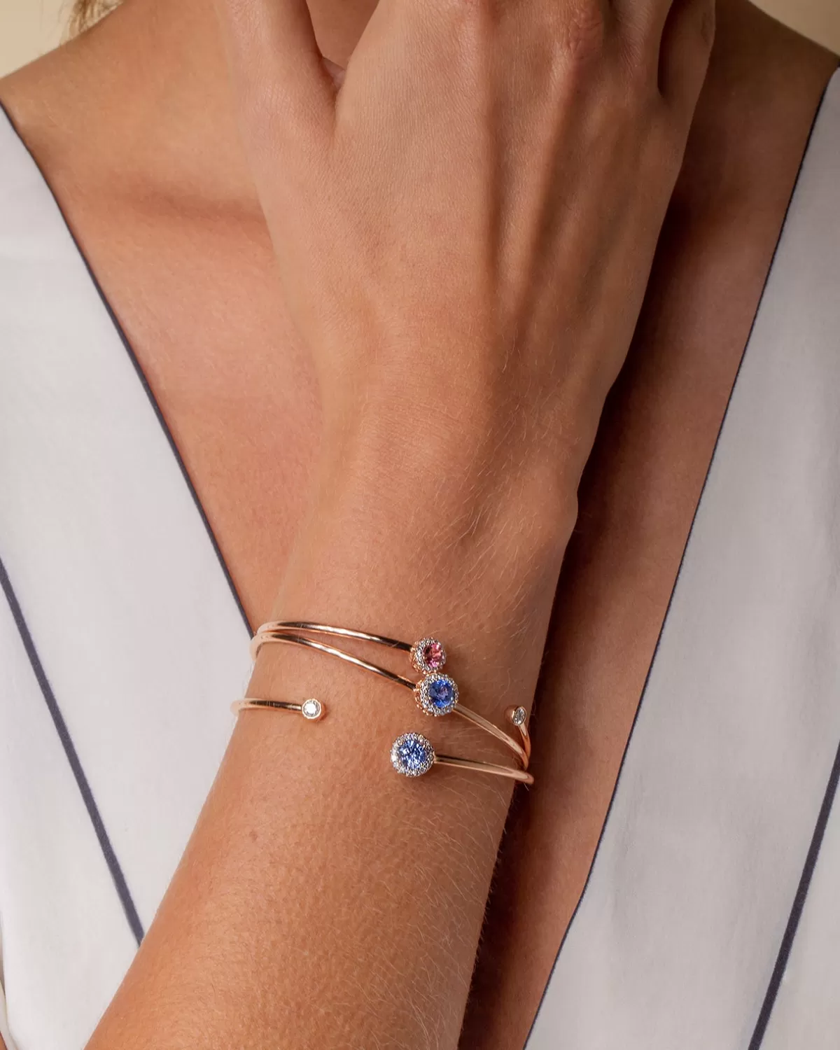 Selim Mouzannar Bracelets-Beirut Braceletblue Sapphire - Diamonds