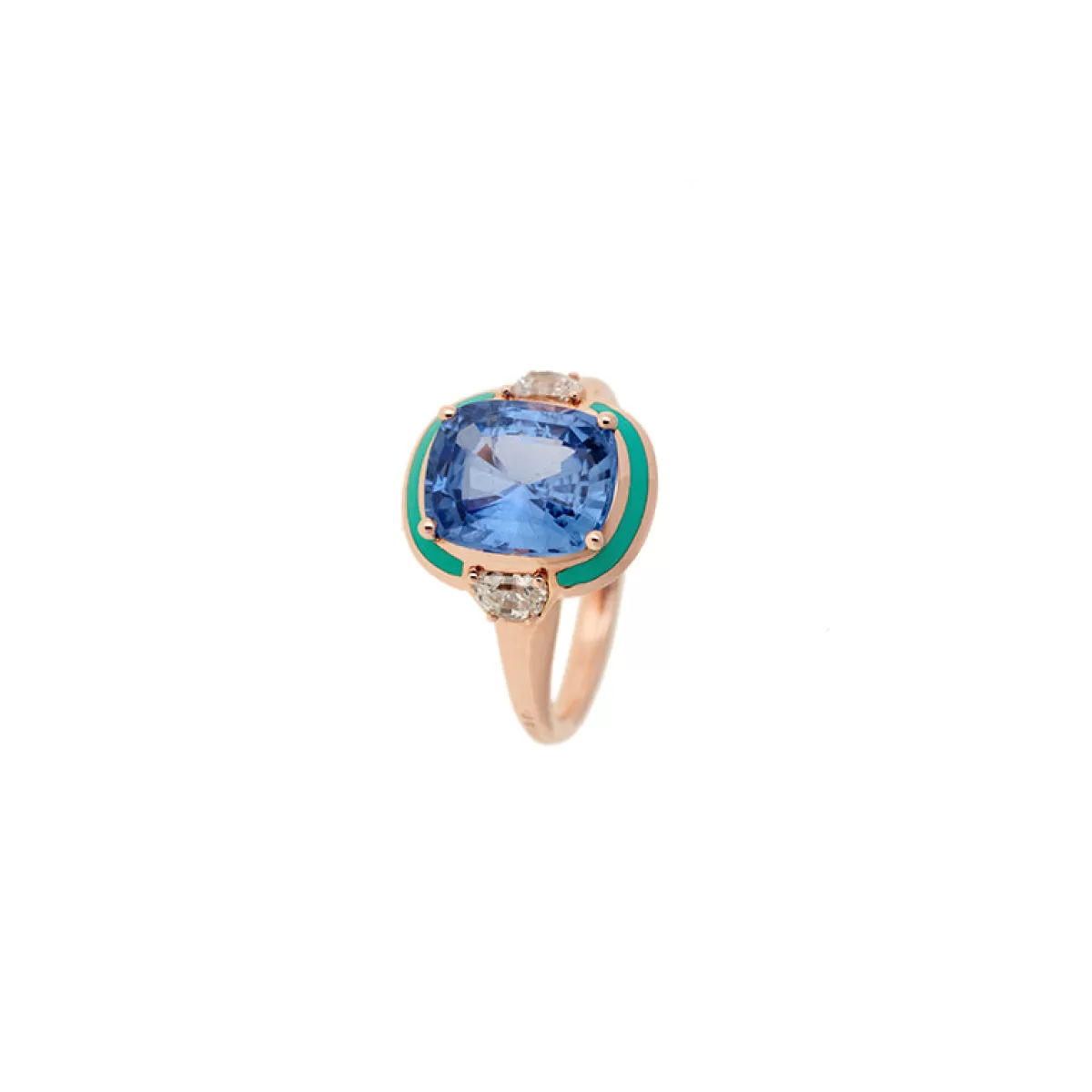 Selim Mouzannar Rings-Gemma Ringblue Sapphire - Diamonds