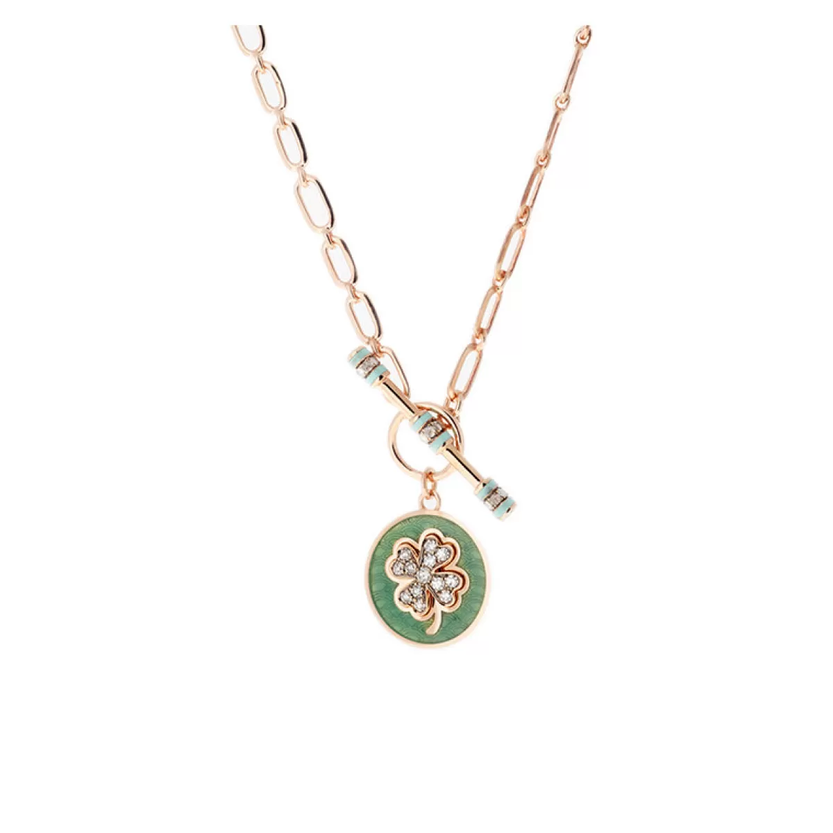 Selim Mouzannar Necklaces-Kastak Necklace Aqua & Mint Green Cloverdiamonds