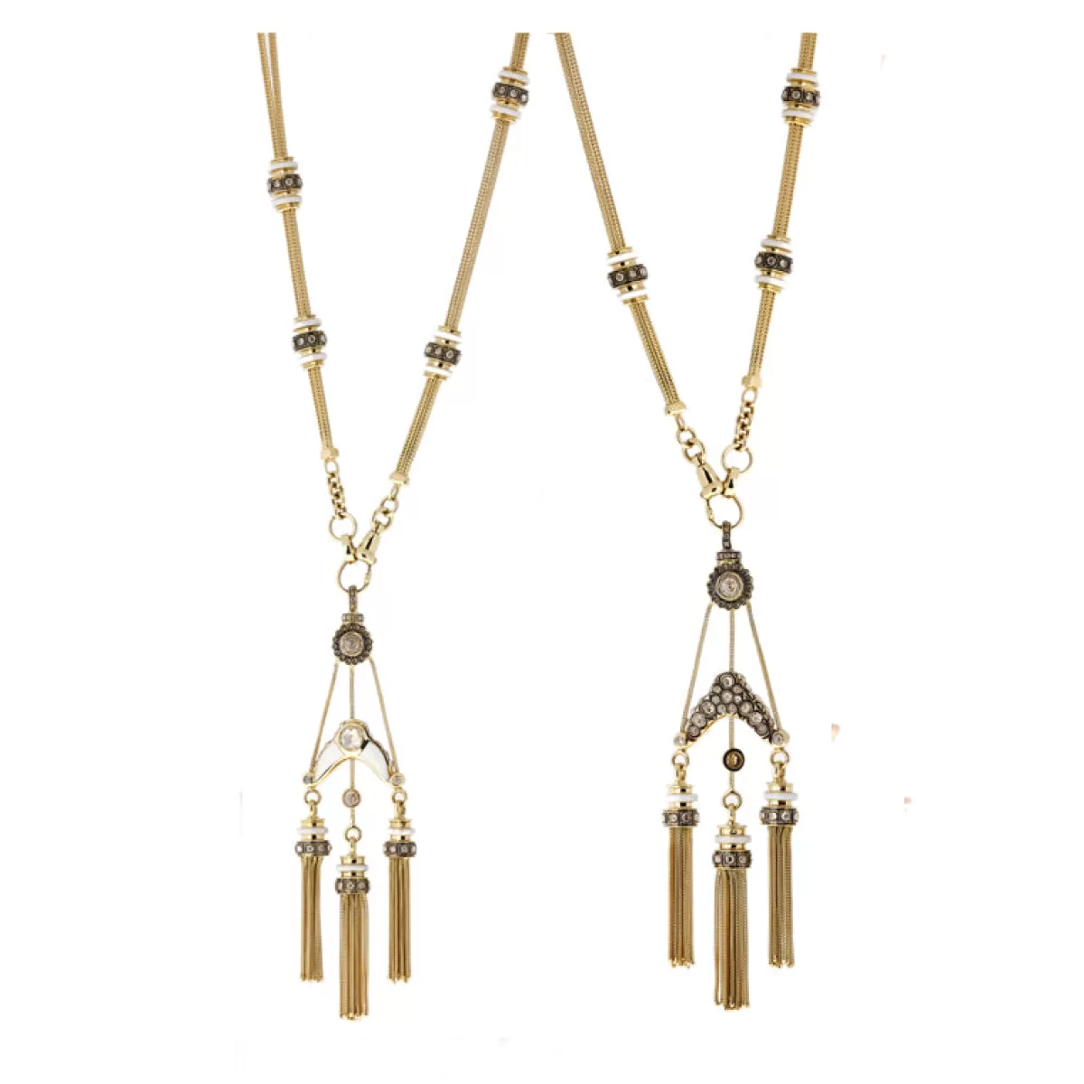 Selim Mouzannar Necklaces-Kastak Necklace Ivorybrown Diamonds