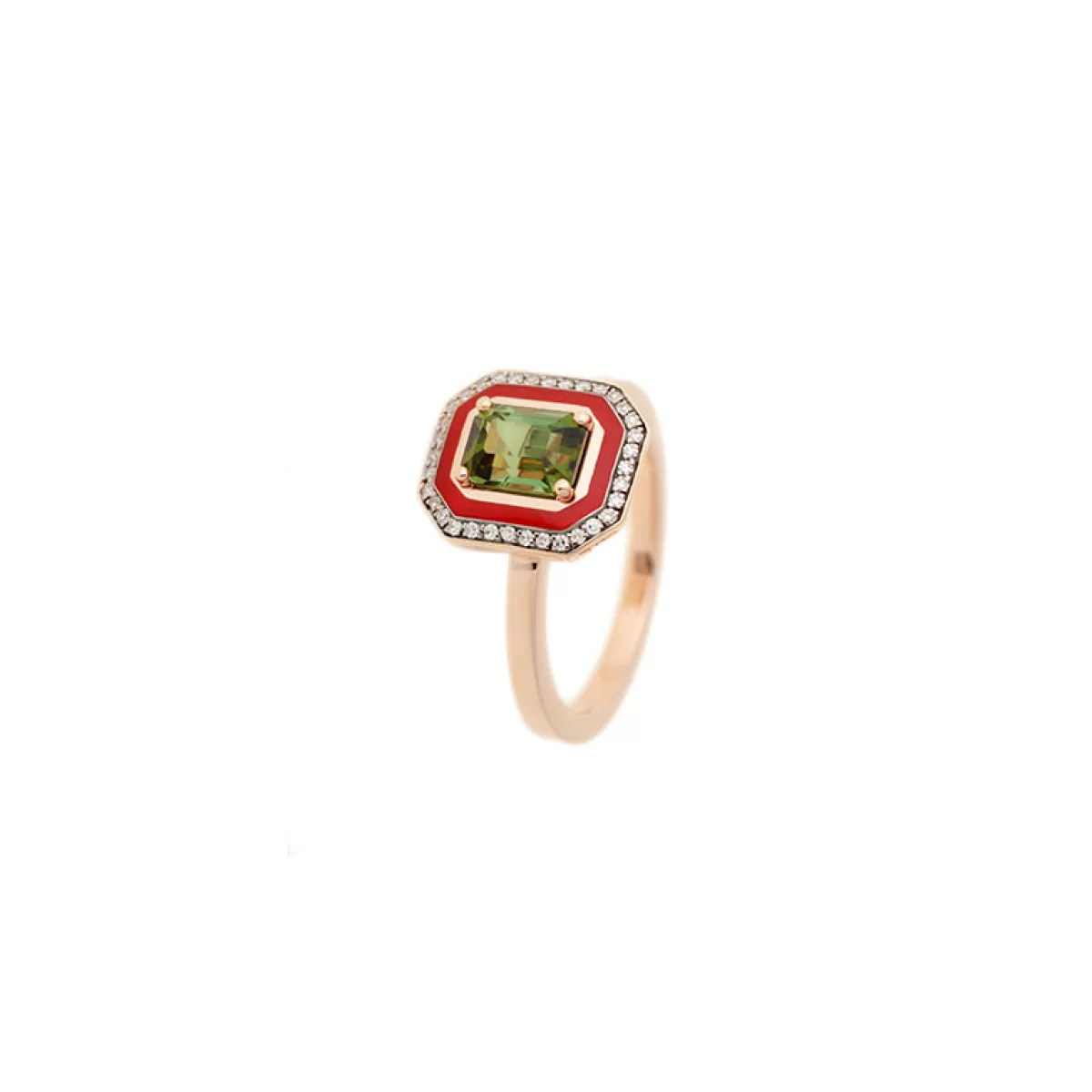 Selim Mouzannar Rings-Mina Orange Ringgreen Tourmaline - Diamonds