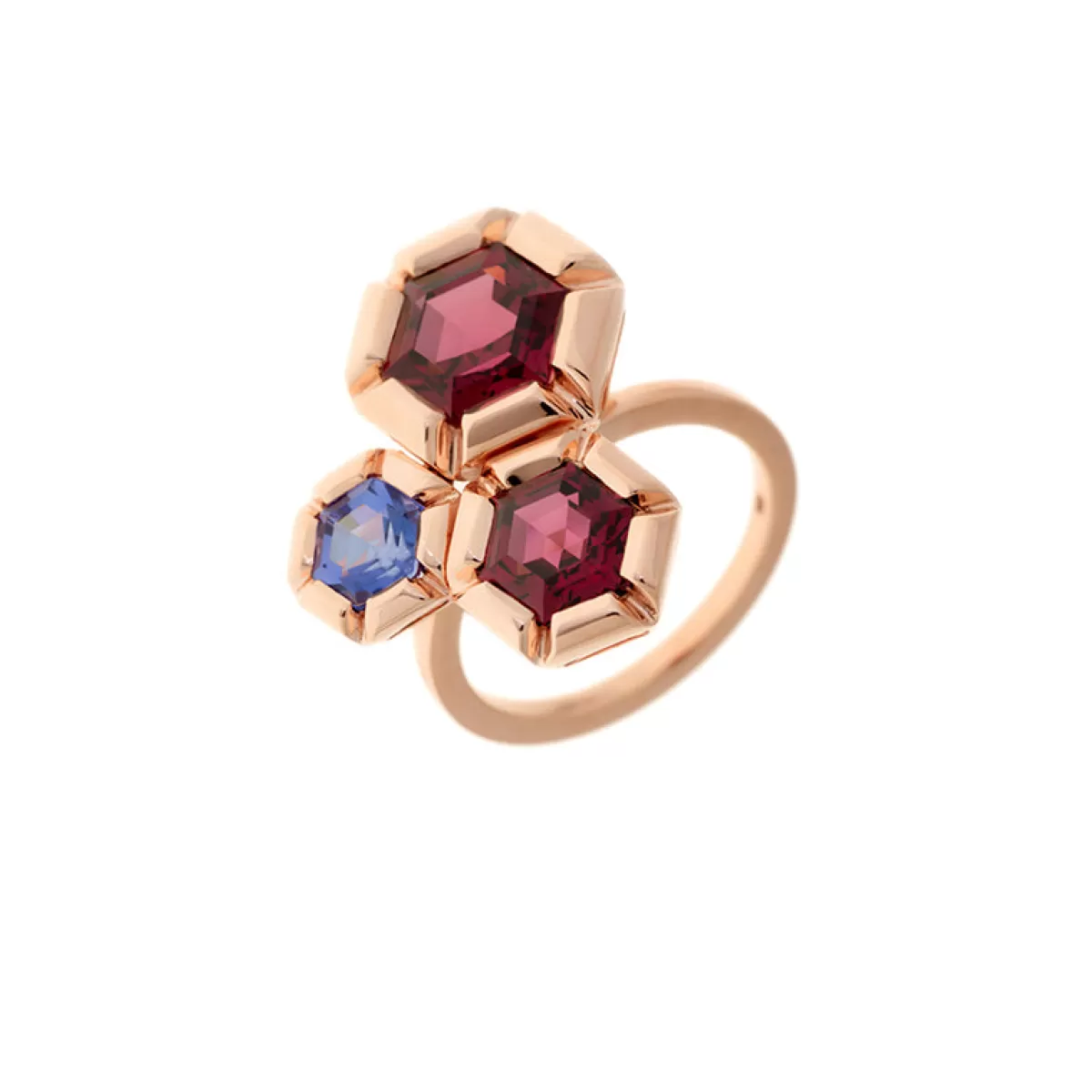 Selim Mouzannar Rings-Rose De France Ringrhodolites - Tanzanite