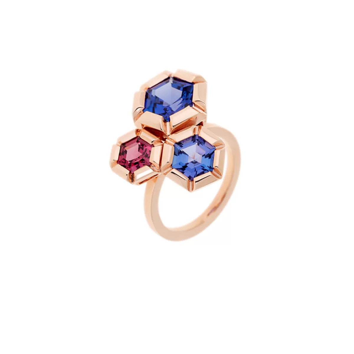 Selim Mouzannar Rings-Rose De France Ringtanzanites - Rhodolite